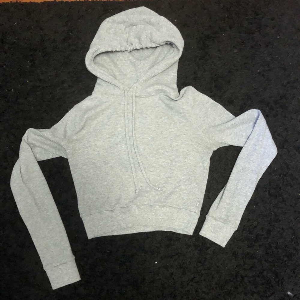 TNA cropped hood sweater